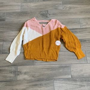 FCT color block sweater